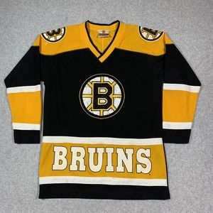 Winning Goal Boston Bruins Blank Hockey Jersey Youth Size L/XL Black And Yellow